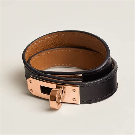 bracelet cuir double tour hermes|Hermes leather wrap around bracelet.